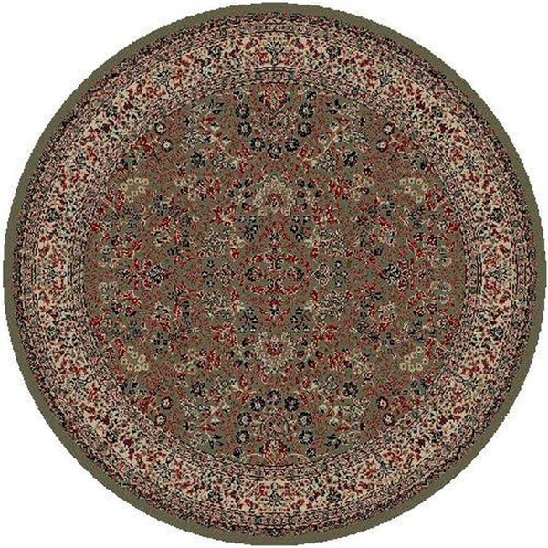 Concord Global 5 ft. 3 in. Persian Classics Sarouk - Round, Green 20950